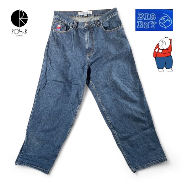 Polar Big Boy Other - Polar BIG BOY mid Blue Skateboarding Jeans, Size L  (USED)